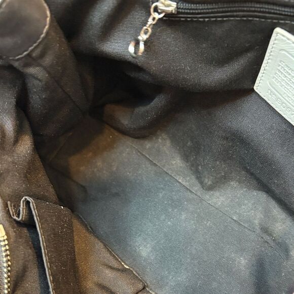 Coach Bag Purse Handbag Leather White Braided Hampton Signature Shoulder Tote - Picture 15 of 16